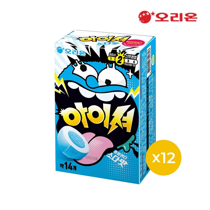 오리온 아이셔 츄잉캔디 소다맛(42g) x 12개