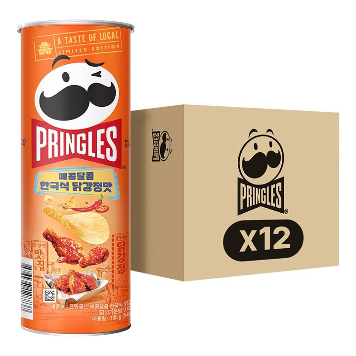 프링글스 매콤달콤 한국식 닭강정 맛 100g x 12개
