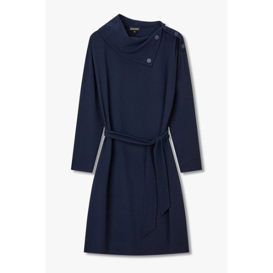 25 F/W 여성 스냅 버튼 스카프 넥 드레스 A525312504