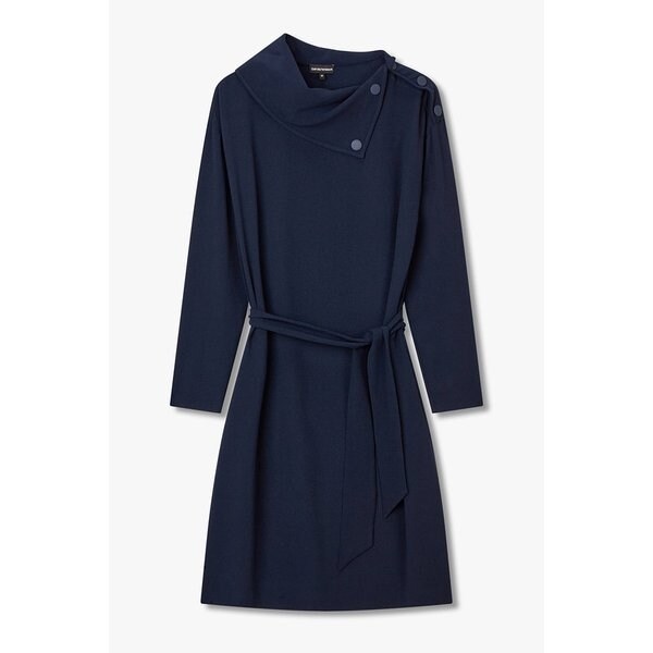 25 F/W 여성 스냅 버튼 스카프 넥 드레스 A525312504
