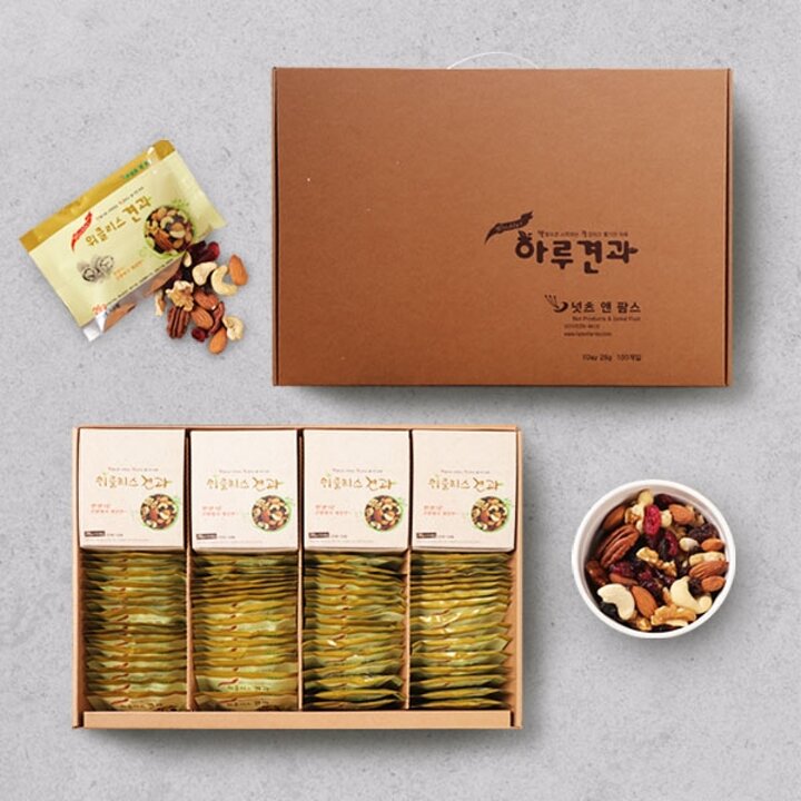 [넛츠앤팜스] 위클리스 하루견과 선물세트(26g x 100개입)