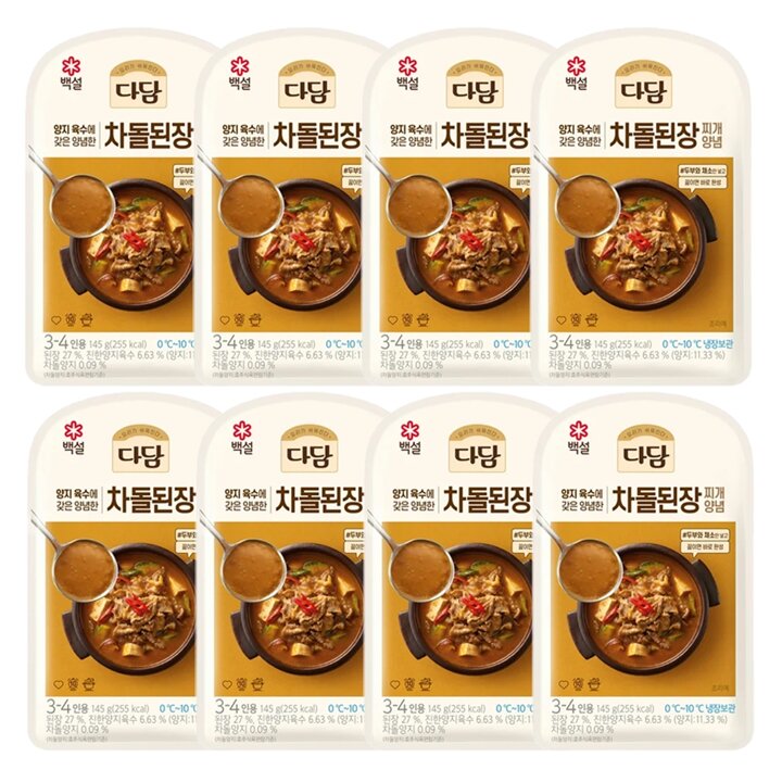 CJ 백설 다담 차돌된장찌개양념145g x8개