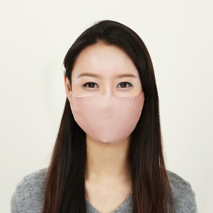면마스크다회용체크빨아쓰는2겹입체마스크