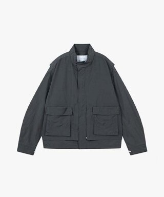 [리버클래시]LKS22305차콜 오버핏 스탠애리 나일론 점퍼