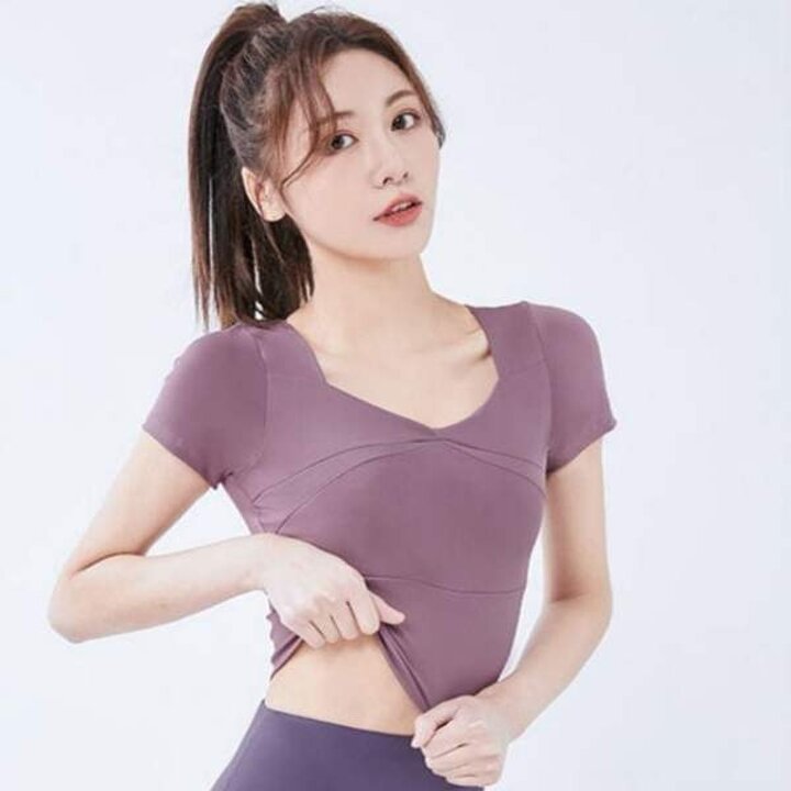 여성 스포츠 내장캡 헬스 요가 상의