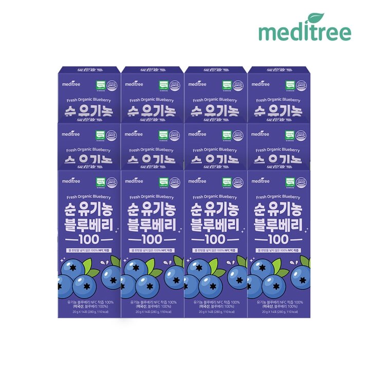 메디트리 순 유기농 블루베리 스틱 100 12박스 NFC 착즙