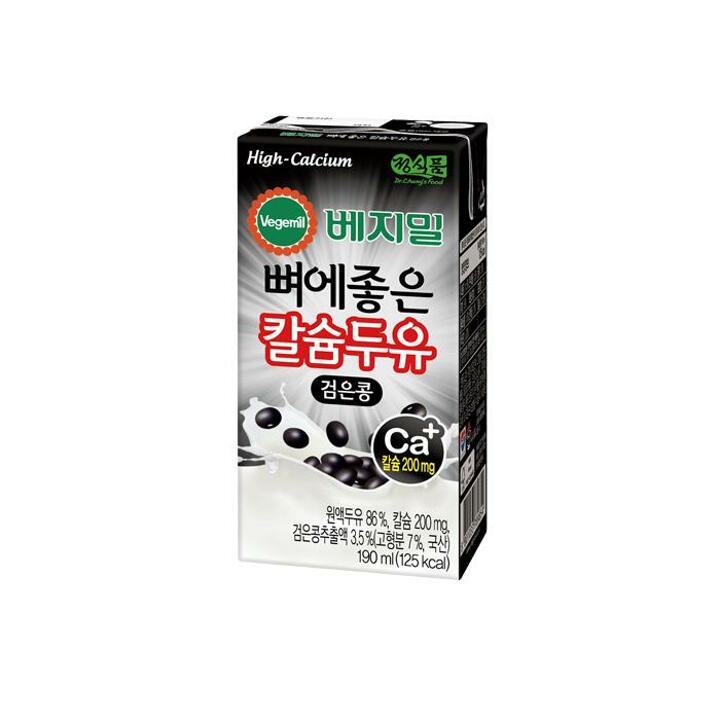 [베지밀] 뼈에좋은 칼슘 두유 검은콩 190mlx64팩