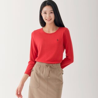 [지센] (3컬러) 골지 라운드 긴팔 티셔츠 LCTSO821_미판매