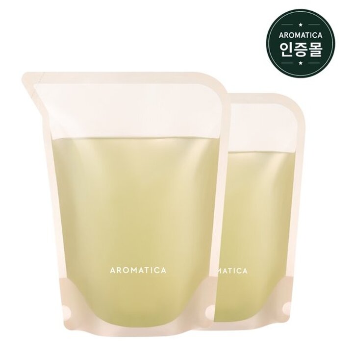 [브랜드공식]아로마티카 로즈마리 스칼프 샴푸 500ml (리필) 2개  (+페트 공용기 500ml)