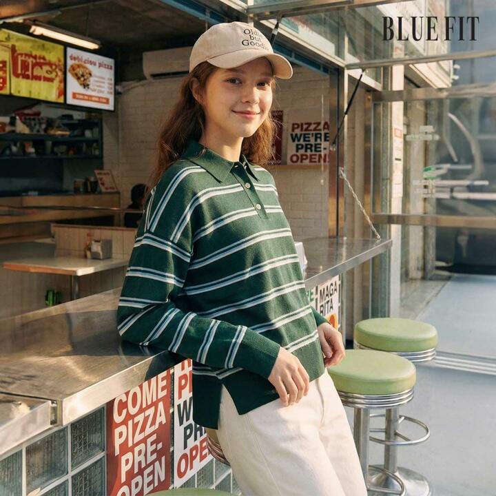 [론칭가 69,000원→2만원↓] 블루핏 멀티 스트라이프 니트