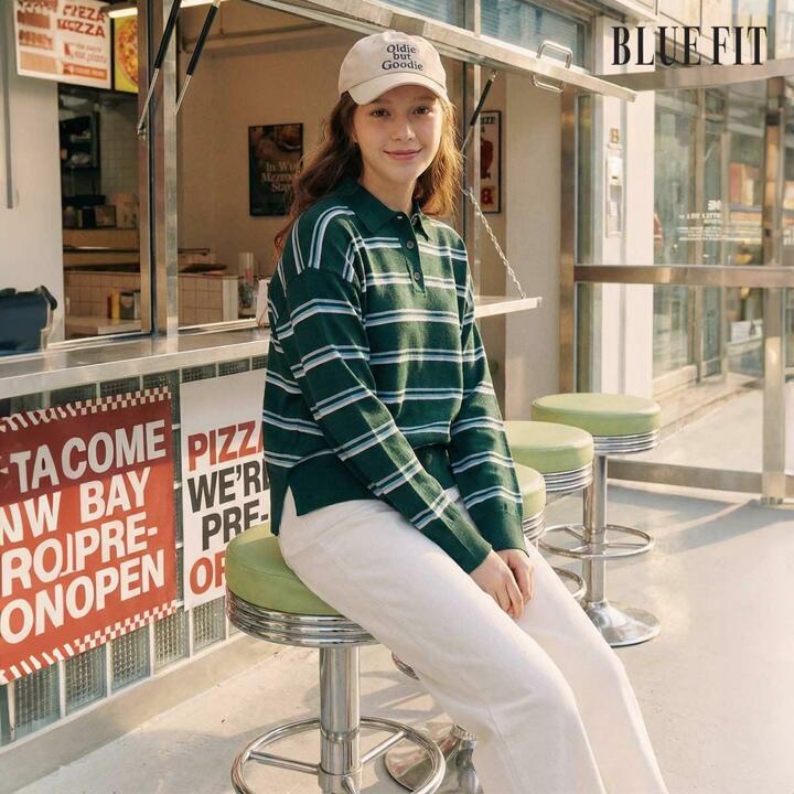 [론칭가 69,000원→2만원↓] 블루핏 멀티 스트라이프 니트