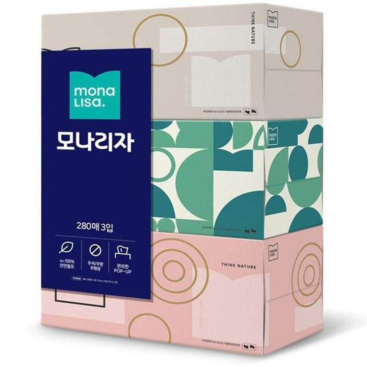 모나리자각캐주얼티슈280매3입