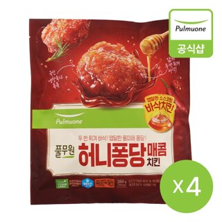 풀무원 [생산직송] 허니퐁당 매콤치킨 350g 4개