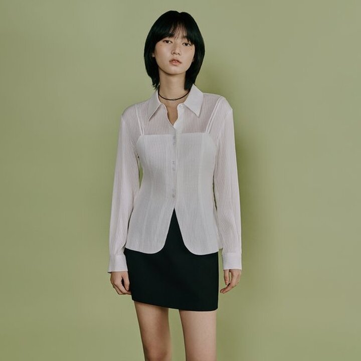 (대전신세계)뷔스티에 부착형 블라우스 AS1WB268