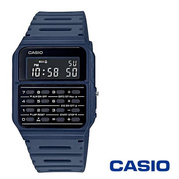 카시오 CA-53WF-2B 공용 우레탄 데이터뱅크 계산기 시계 (9019226C)