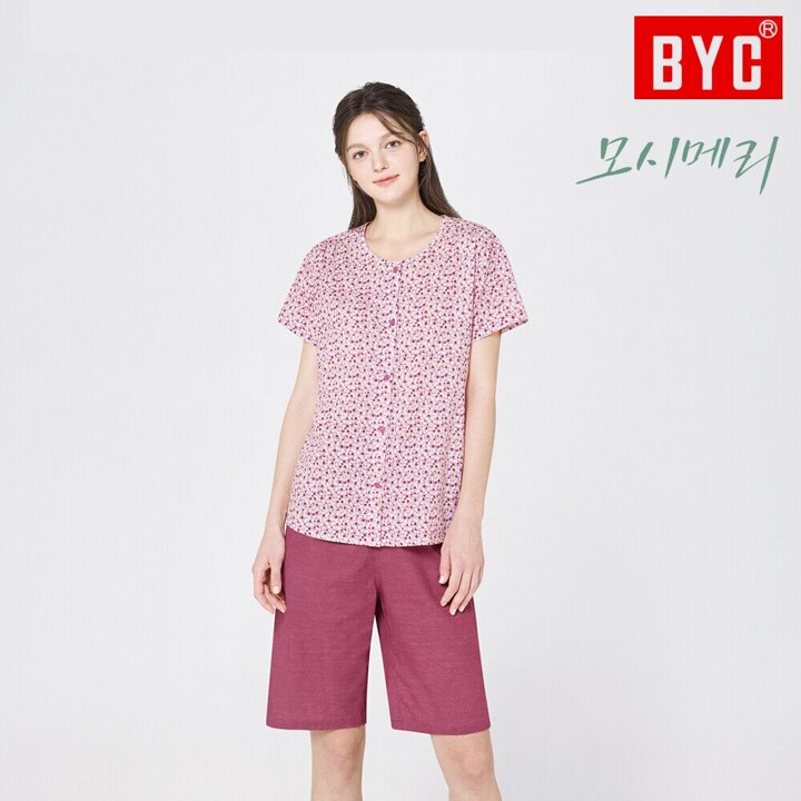BYC 모시메리 여름 잠옷 세트 상하의 여름 쿨링 통기성 홈웨어