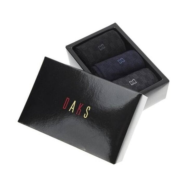 (신세계강남점)DBSS5E601BK [25SS][남성장목3족] 면혼방 블랙 체커보드 장목 3족세트