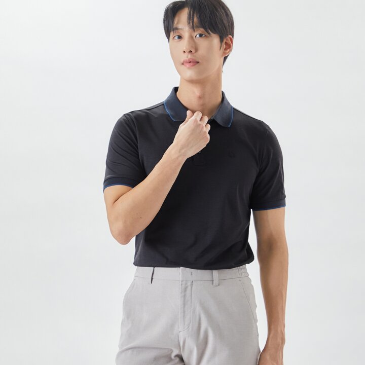 [라이프로그] 소로나원단 반팔 카라 티셔츠 MSTSO381_DG