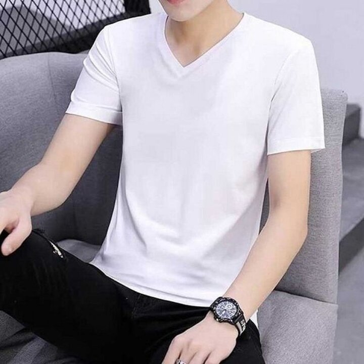 남성 브이넥 면티 반팔티 컴포트