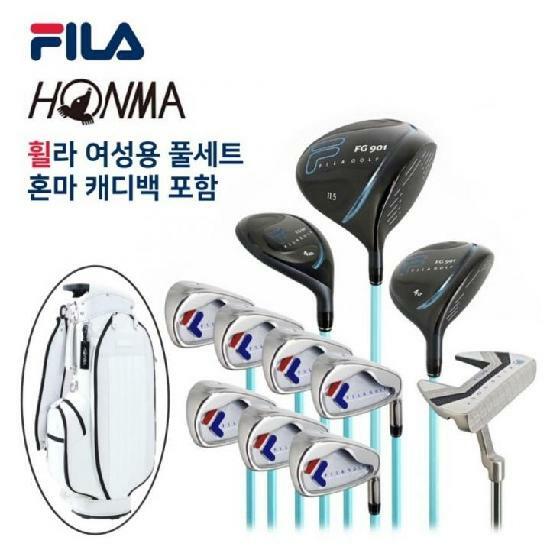 (주)에스브릿지 휠라 골프 FG901 여성용 풀세트 11개 구성 혼마 캐디백 포함 휠라 코리아 정품.