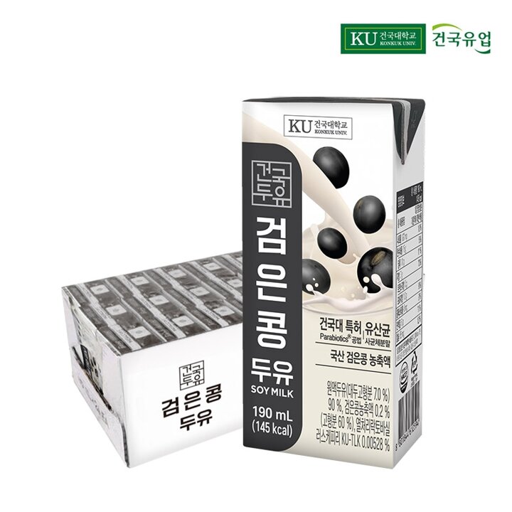 건국두유 검은콩 두유 190ml 24팩
