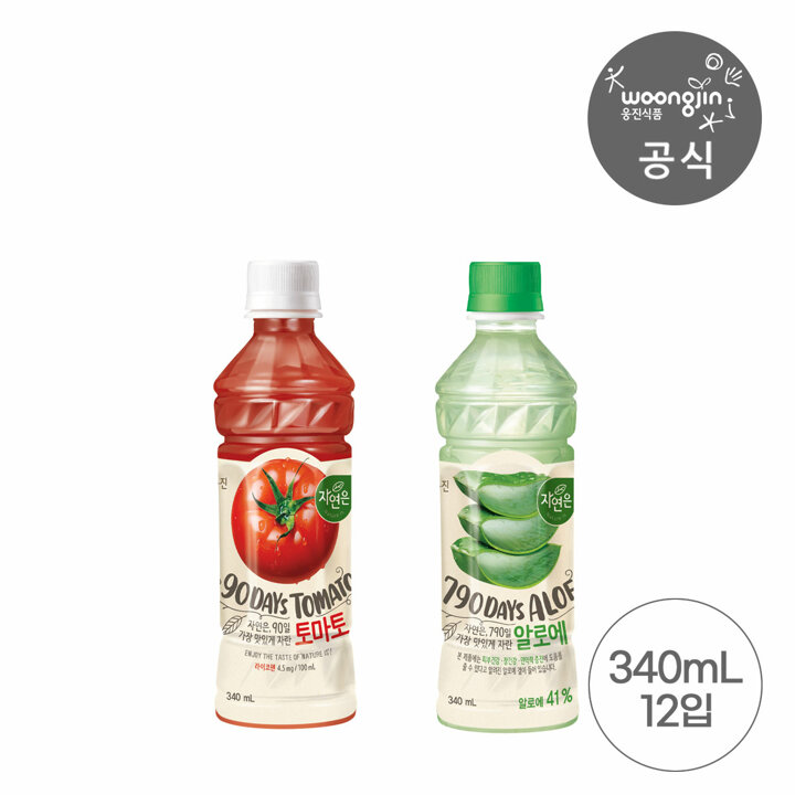 웅진식품  자연은 토마토/알로에 340mL 12개