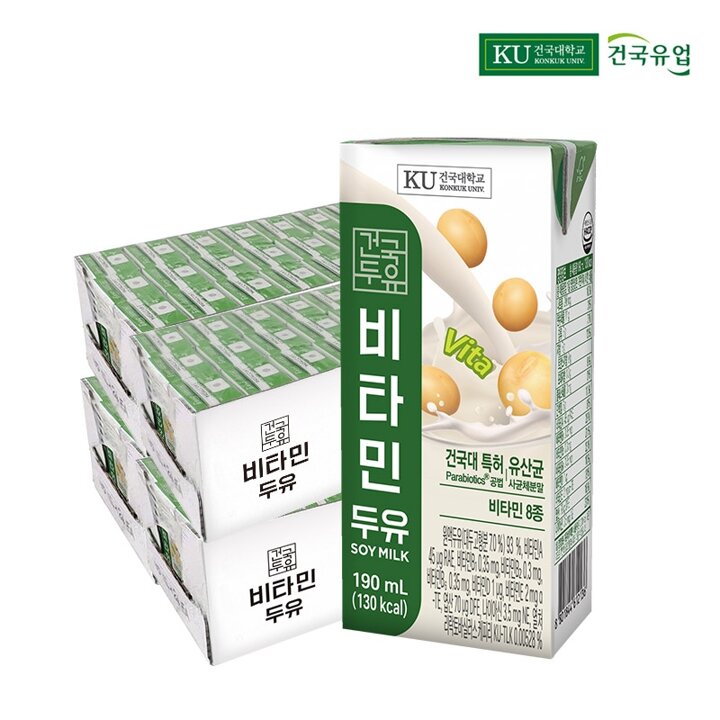 건국두유 비타민 두유 190ml 96팩