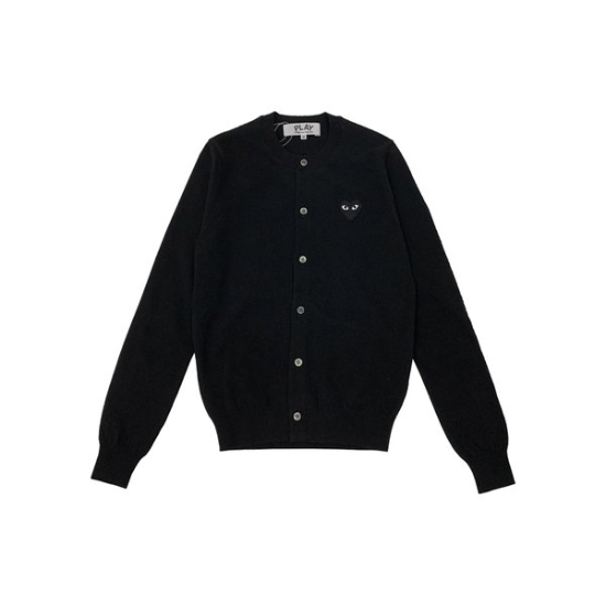 26SS 여성 블랙 하트 와펜 패치 가디건 블랙 AX-N023-051-1