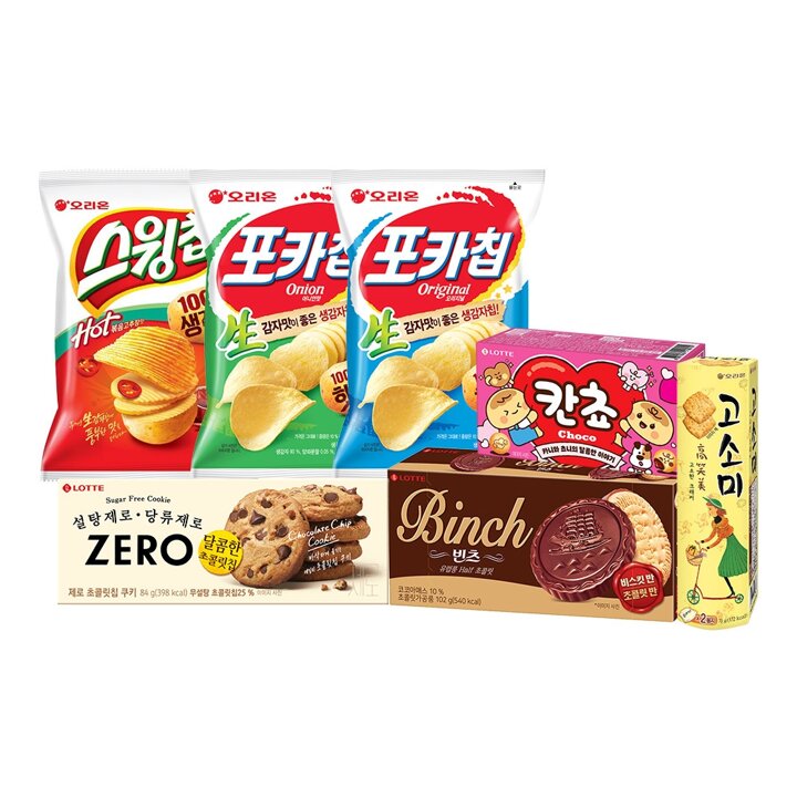 달달짭짤 과자 7종 (포카칩,스윙칩,칸쵸 등)