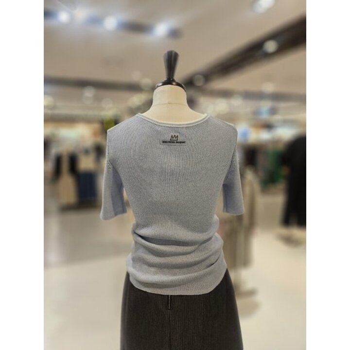 (신세계센텀점)[보브] 배색 스쿱넥 반팔니트 (71152503C6)