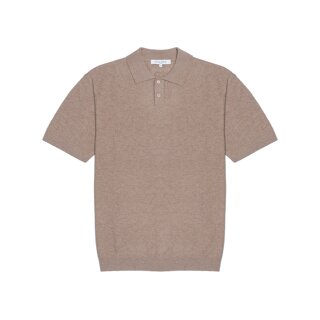 메종키츠네 남성 메리노 코튼 반팔 폴로 로스티드 아몬드 QM00206KT1191-0429