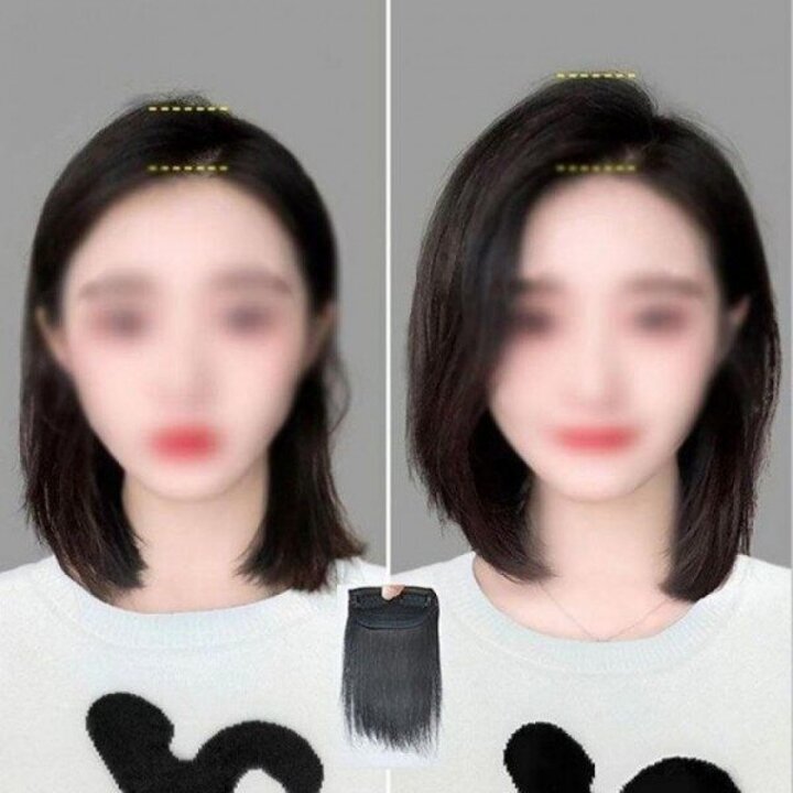 MNO 헤어 뽕 볼륨 부분 가발 피스 정수리 15CM 앞머리 여자 브릿지 붙임 여성 미용 패션