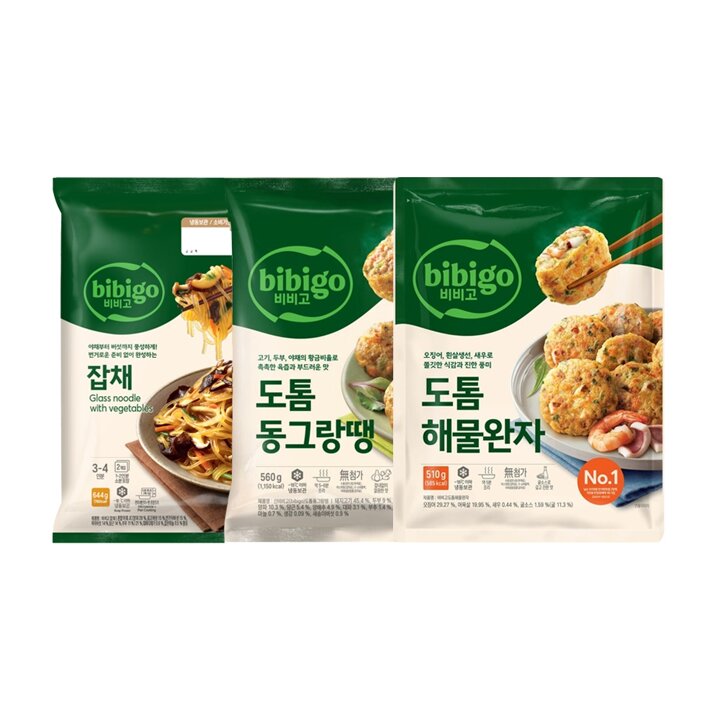 CJ 비비고 도톰동그랑땡560g + 도톰해물완자510g + 잡채644g