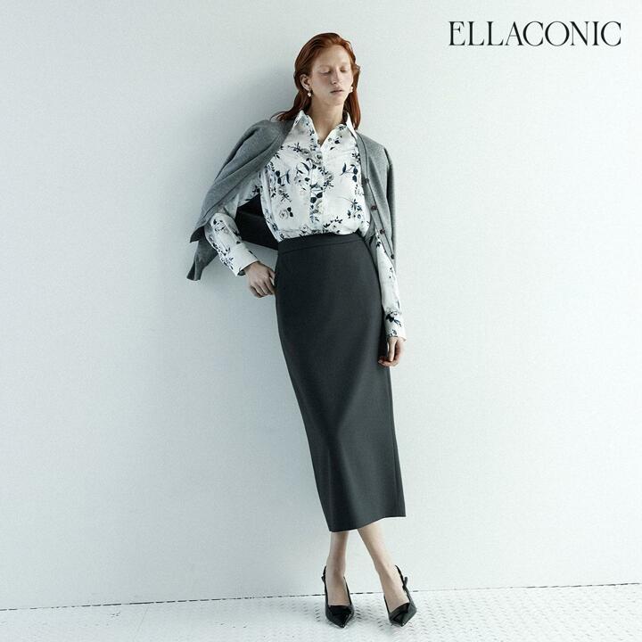 [런칭가 79,000원→2만원 ↓] 엘라코닉  울혼방 H라인 스커트