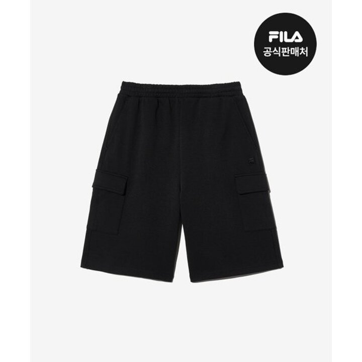 (대구신세계)[휠라 공식] 면혼방 카고 세미 버뮤다 팬츠(FS2TRH2101X BLK)
