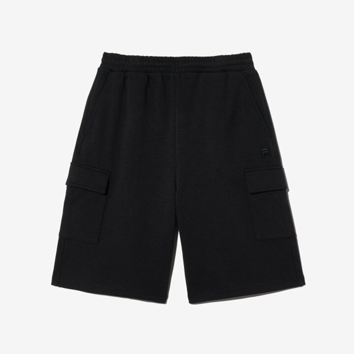 (대구신세계)[휠라 공식] 면혼방 카고 세미 버뮤다 팬츠(FS2TRH2101X BLK)
