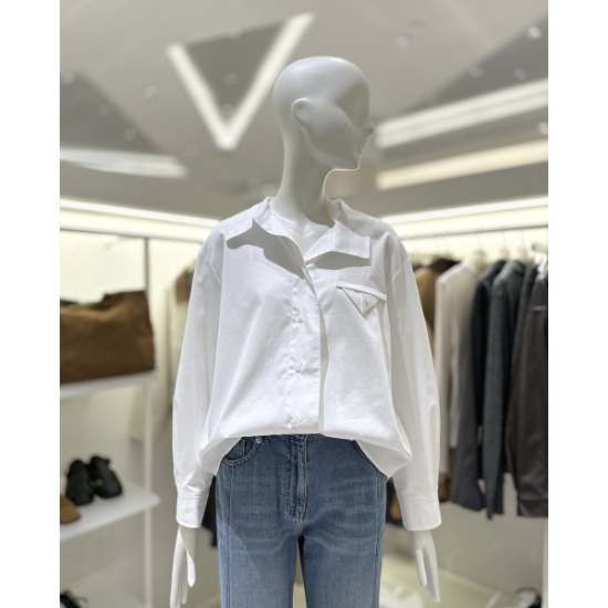 (신세계하남점)쥬크 루즈핏 언밸런스 카라 셔츠 Z254MSC013