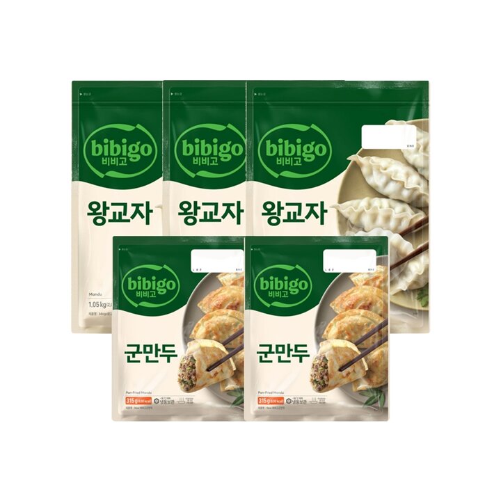 CJ제일제당 비비고 왕교자 1.05kg x3개+군만두 315g x2개