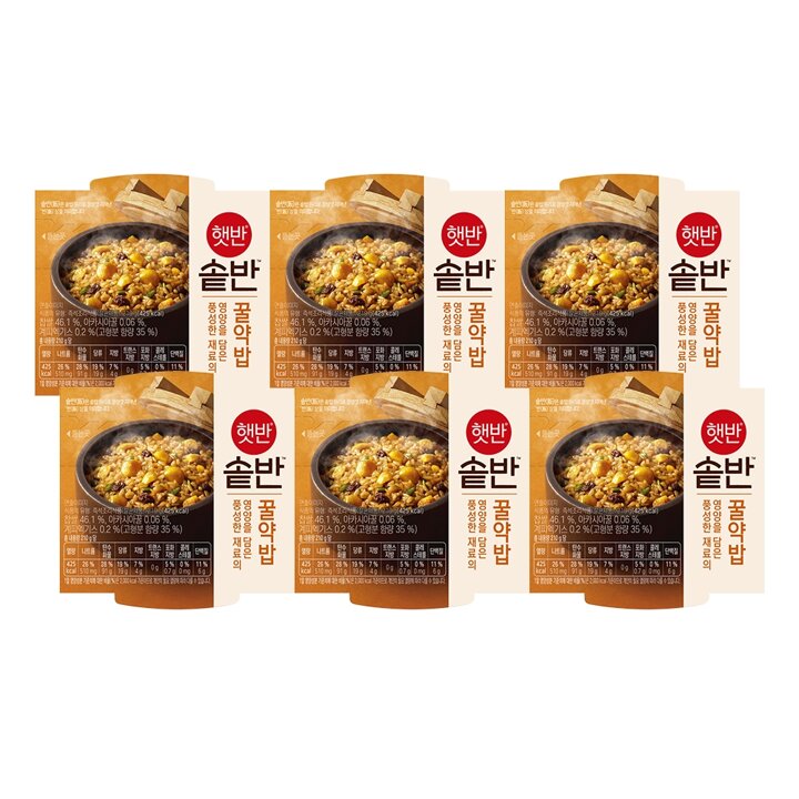 CJ 햇반 솥반 꿀약밥210g x 6개