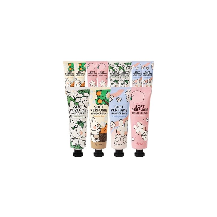 (1+1/무배)에뿌 소프트 퍼퓸 핸드크림 50ml 택2 /자스민.텐저린.파우더.피치.고보습