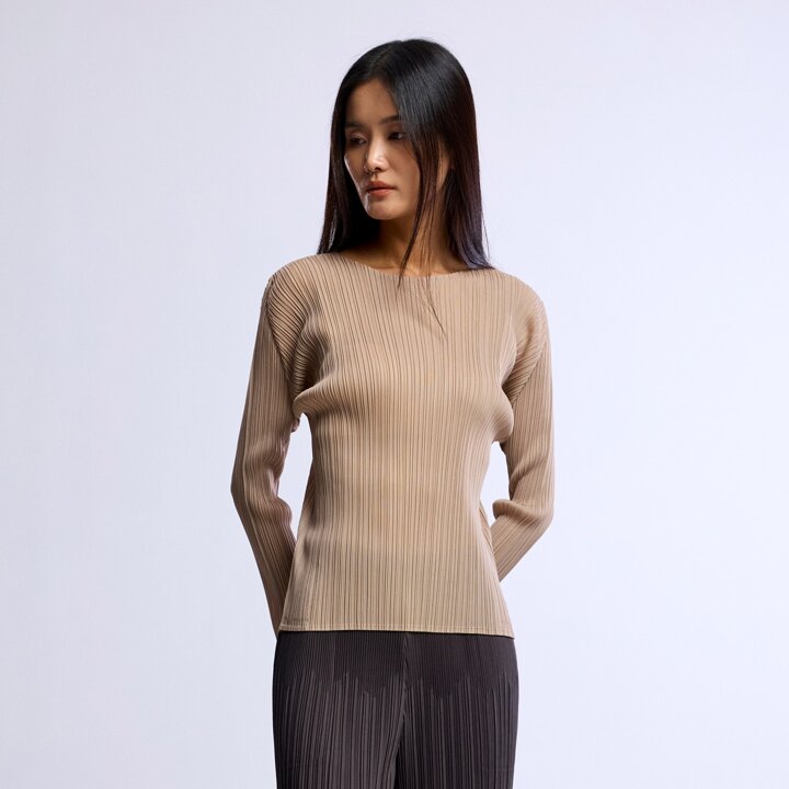 [플리츠미] 에센셜 라운드 롱 슬리브 티셔츠_EPTSF225019