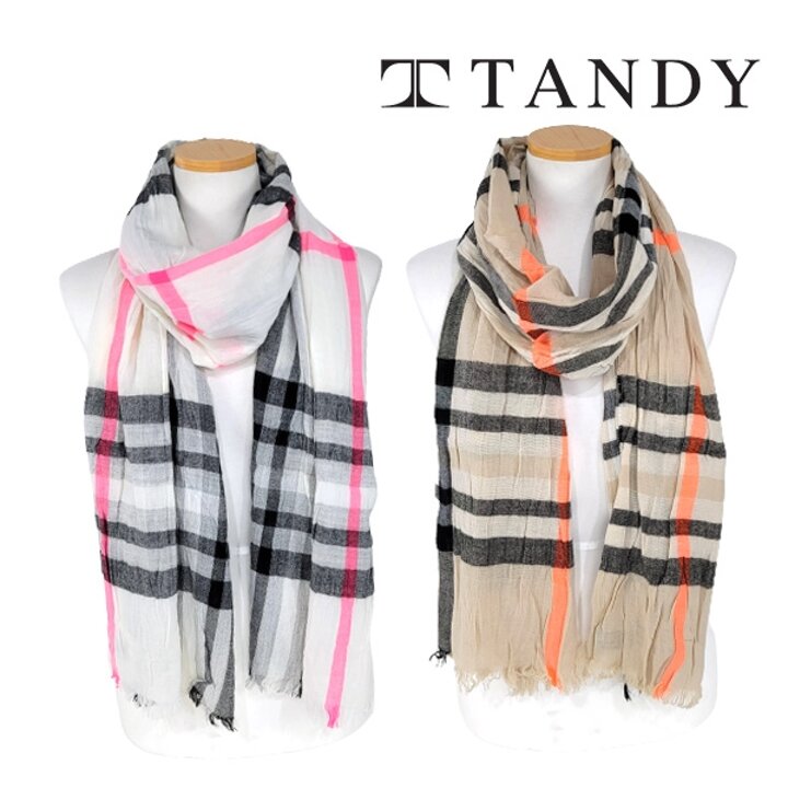 [탠디] TANDY S펜체크 스카프