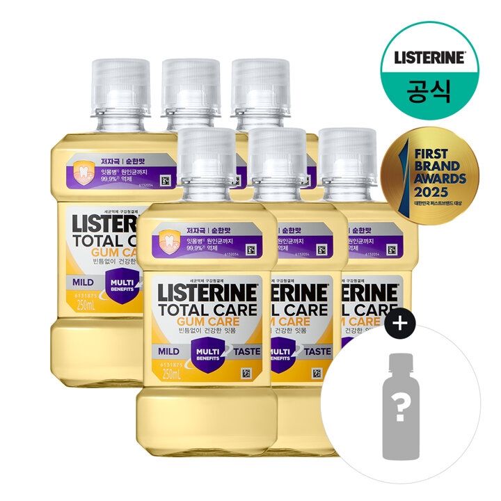 [리스테린]검케어 마일드 250ml x6+(증) 100ml랜덤1개(마일드)