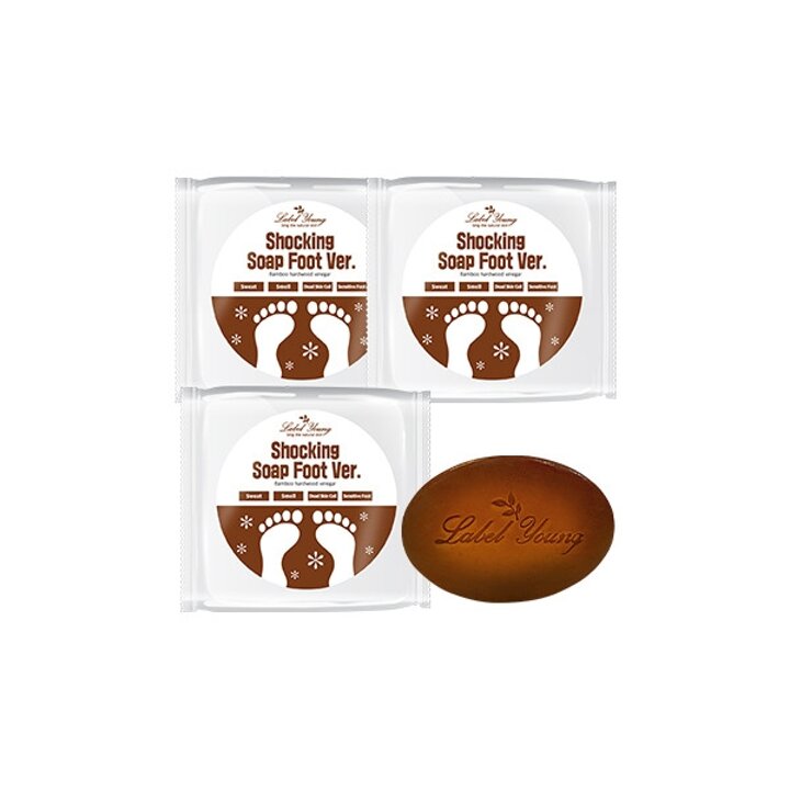 쇼킹솝풋버전 100g 3개/발고민전용 발비누 대나무목초액함유