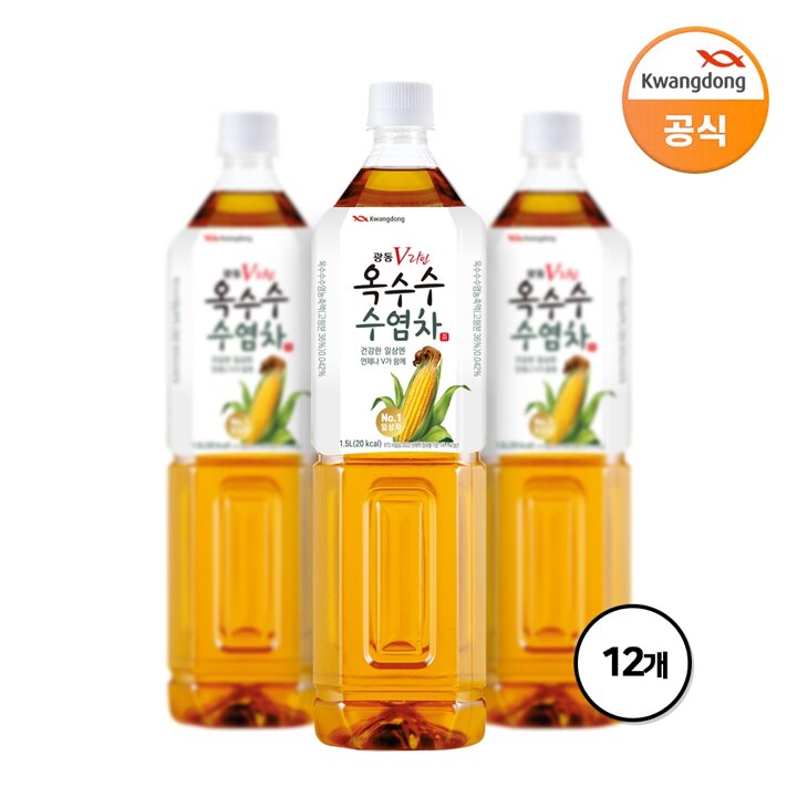 광동 옥수수수염차 1.5Lx12입 (무/유라벨 랜덤발송)