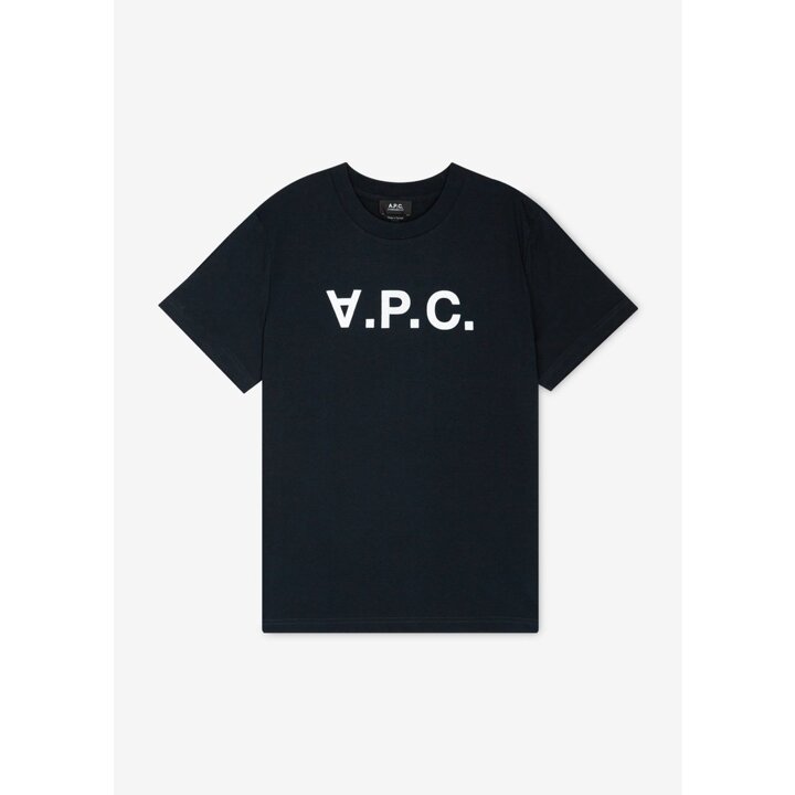 남성 VPC 로고 다크네이비/에크루 반팔티 COHBM M26384 TIQ