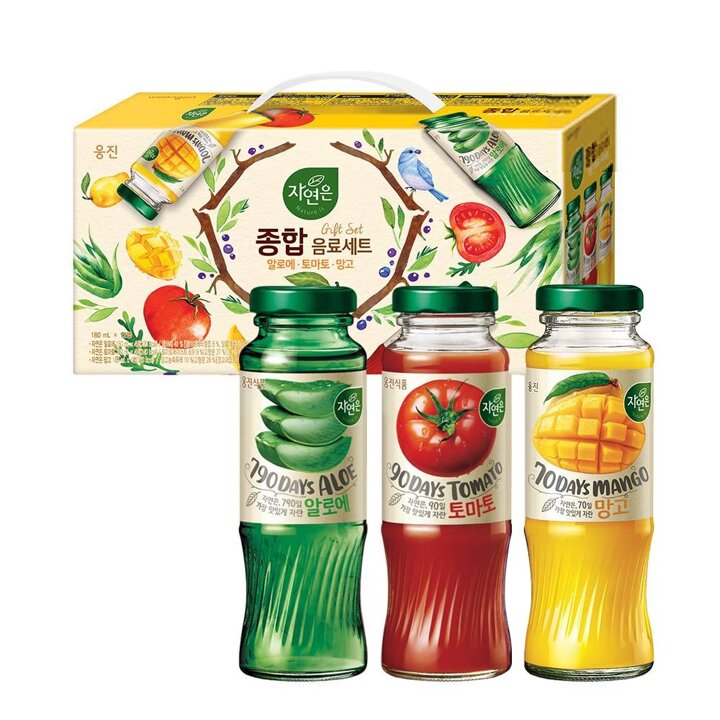 웅진 자연은 종합음료세트 180ml 48병
