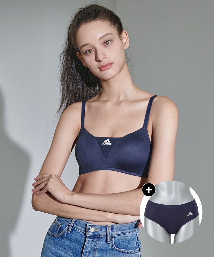 (퍼펙트특가)[브라1+팬티2] 노와이어 에어로레디 에센셜 브라팬티 NV