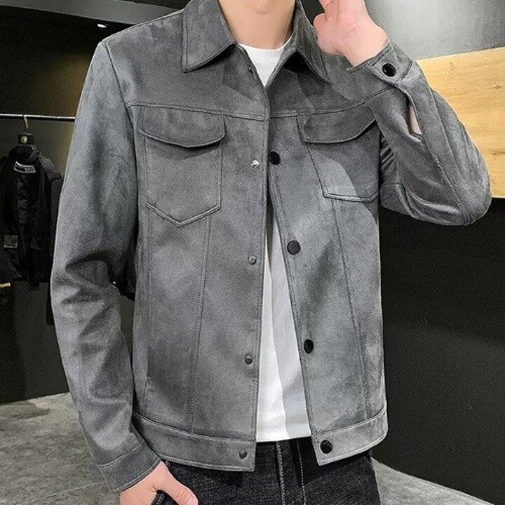 남성심플스웨이드자켓 트러커자켓 깔끔핏 데일리룩