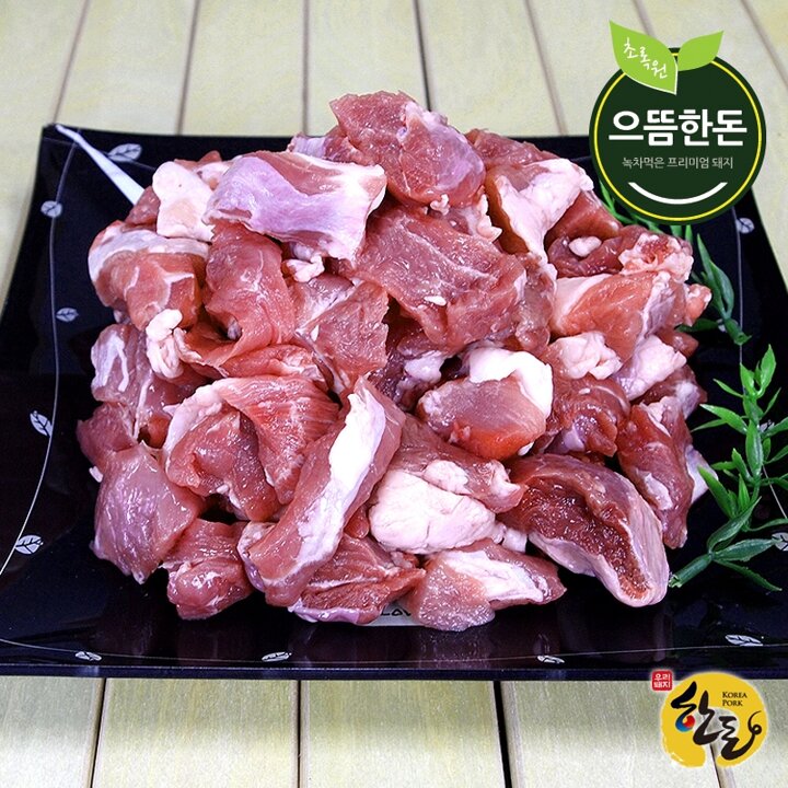 [으뜸한돈] 국내산 한돈 냉장 찌개용 돼지고기 500g
